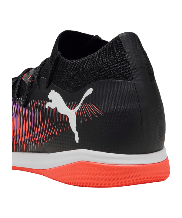 Puma Herren Future 8 Match IT Fußballschuh Hallenfußballschuh schwarz, weiß, orange, lila