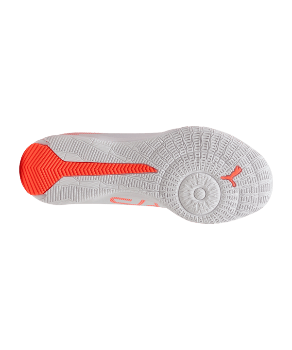 Puma Kinder Ultra 5 Match IT Fußballschuh Fußballhallenschuh weiß, orange, schwarz 38,5