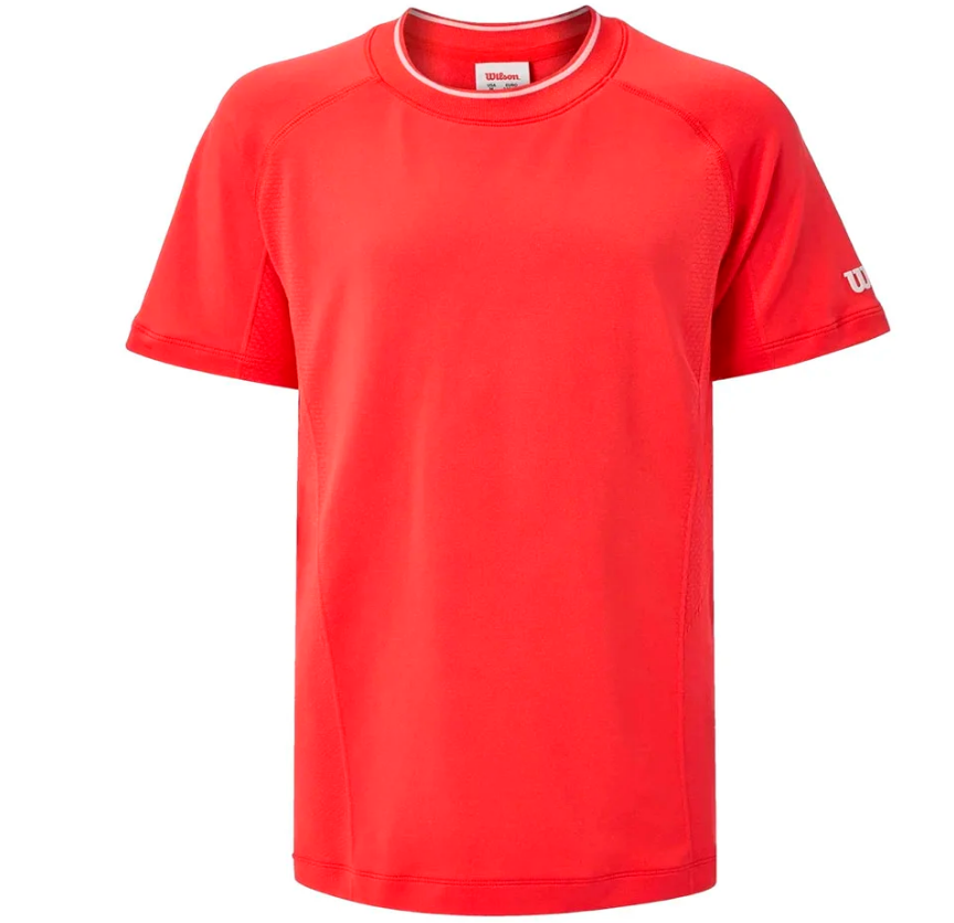 Wilson Herren Team Seamless Crew T Shirt Tennisshirt rot