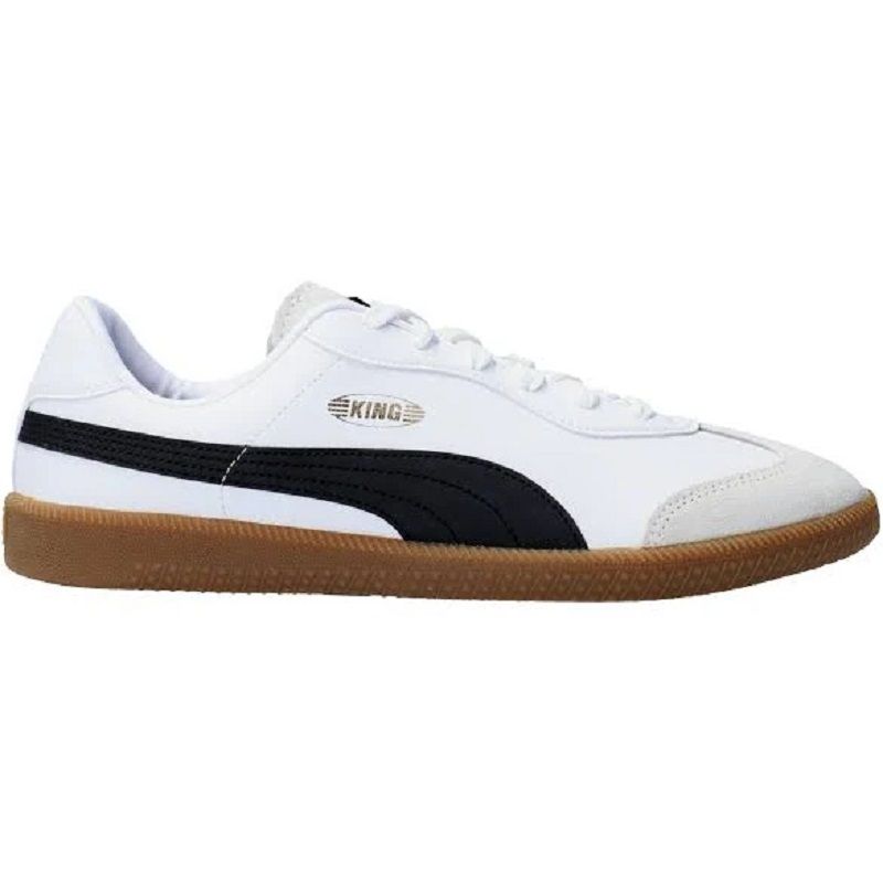 Puma Herren King 21 IT Fußballschuh Fußballhallenschuh weiß beige schwarz 46