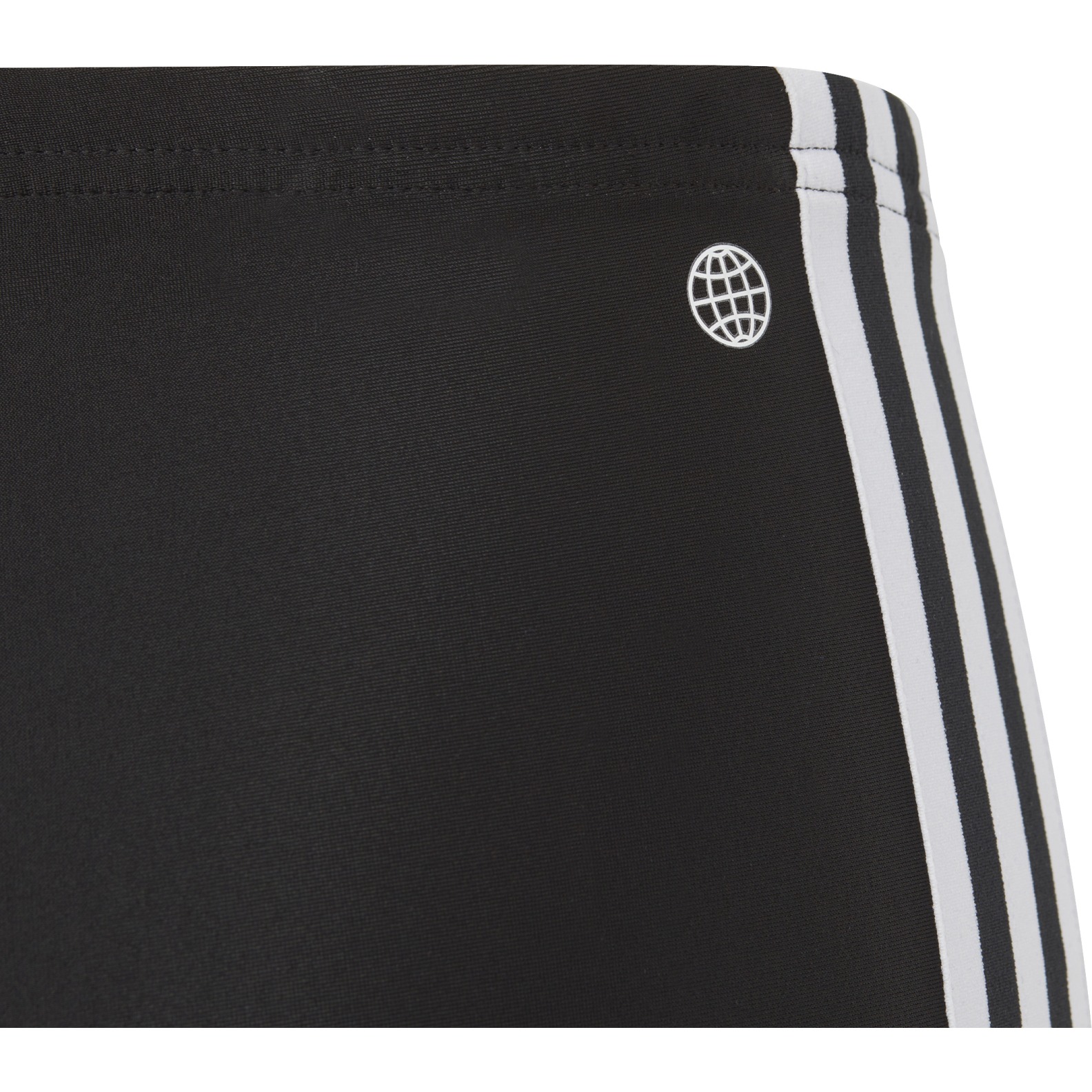 Adidas Kinder 3 Streifen Boxer Badehose Badeshort schwarz-weiß 176