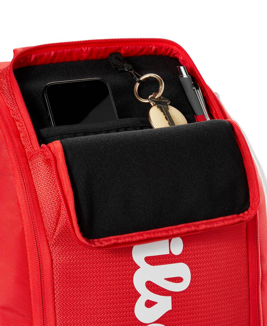 Wilson Super Tour Backpack Tennisrucksack rot weiß
