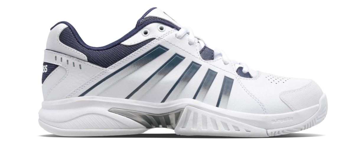 K-Swiss Herren Receiver V Tennissschuh weiß-dunkelblau-silber 39