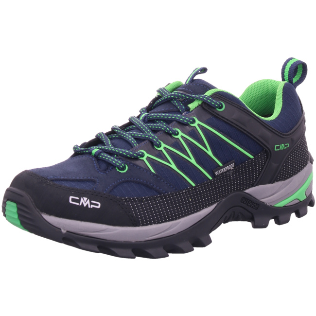 CMP Herren Rigel Low Trekkingschuh Wandershuh Outdoorschuh schwarz-dunkelblau-grün 45