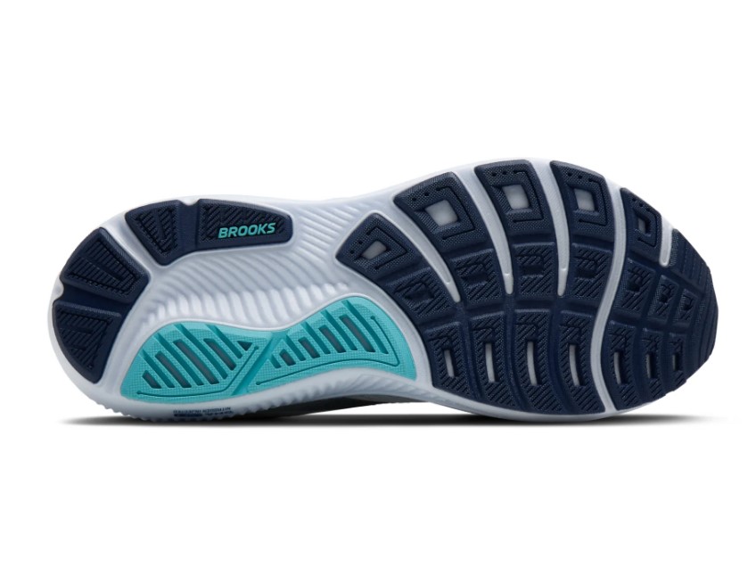 Brooks Herren Ghost 17 Laufschuh neutral weiß-blau-petrol 48,5