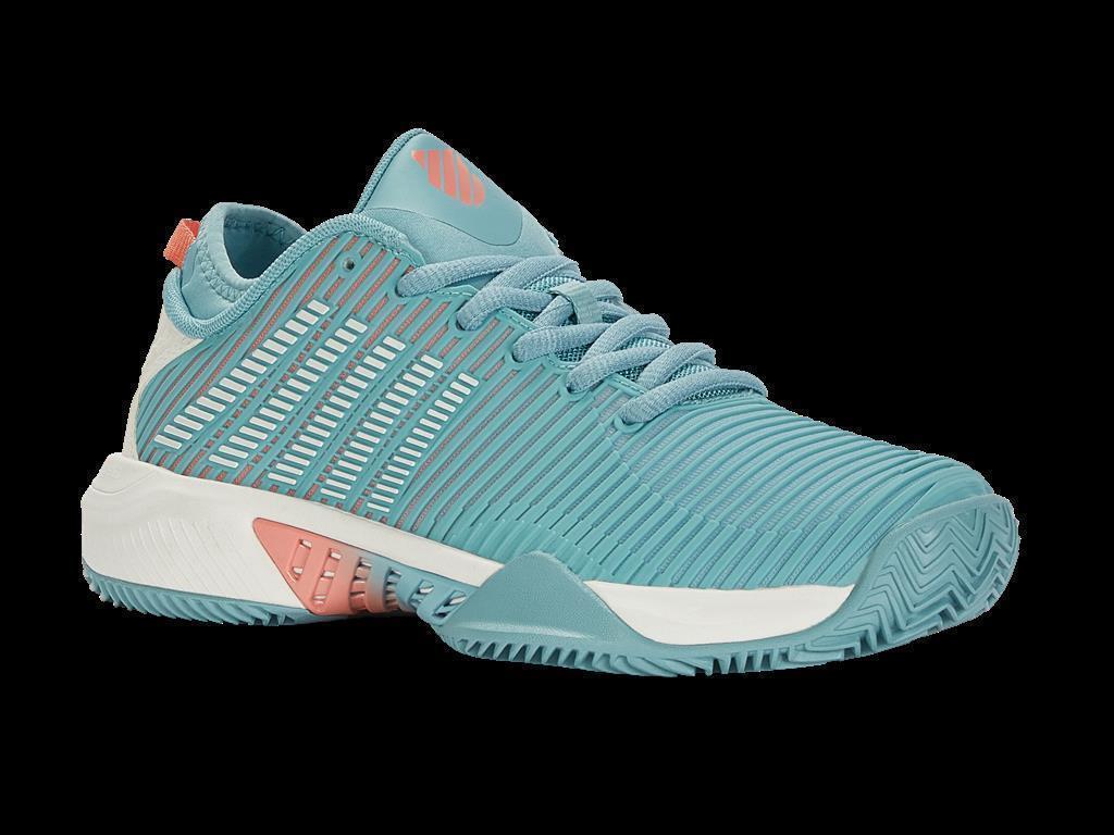 K-Swiss Damen Hypercourt Supreme HB Sandplatz Tennisschuh petrol-weiß-rosa 42