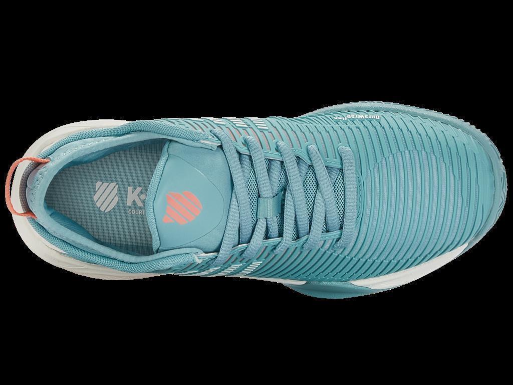 K-Swiss Damen Hypercourt Supreme HB Sandplatz Tennisschuh petrol-weiß-rosa 42