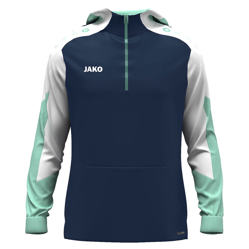 Jako Herren Dynamic Zip Hoodie Langarmtrainingsshirt blau, weiß, minze