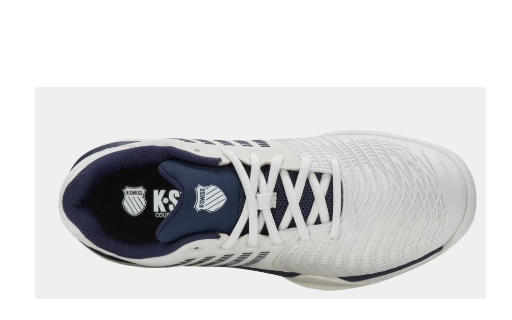 K- Swiss Herren Express Light 3 Carpet Tennisschuh Hallenschuh weiß dunkelblau 47