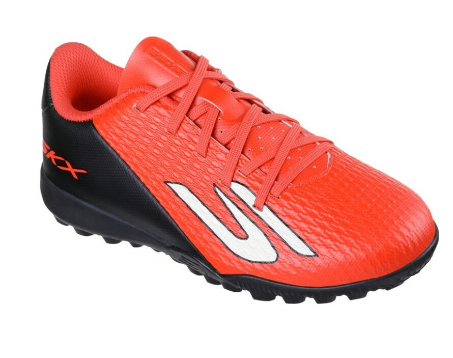 Skechers Kinder TD IC Fußball Hallenschuh rot-schwarz 31