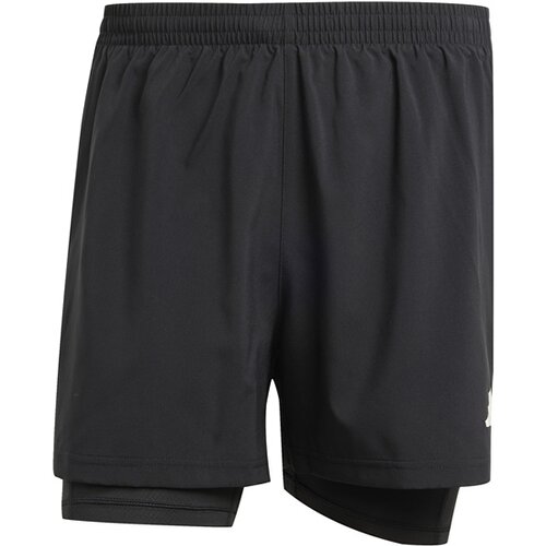 Adidas Herren Own the Run 2 in 1 Shorts LaufshortsTrainingshorts schwarz, weiß