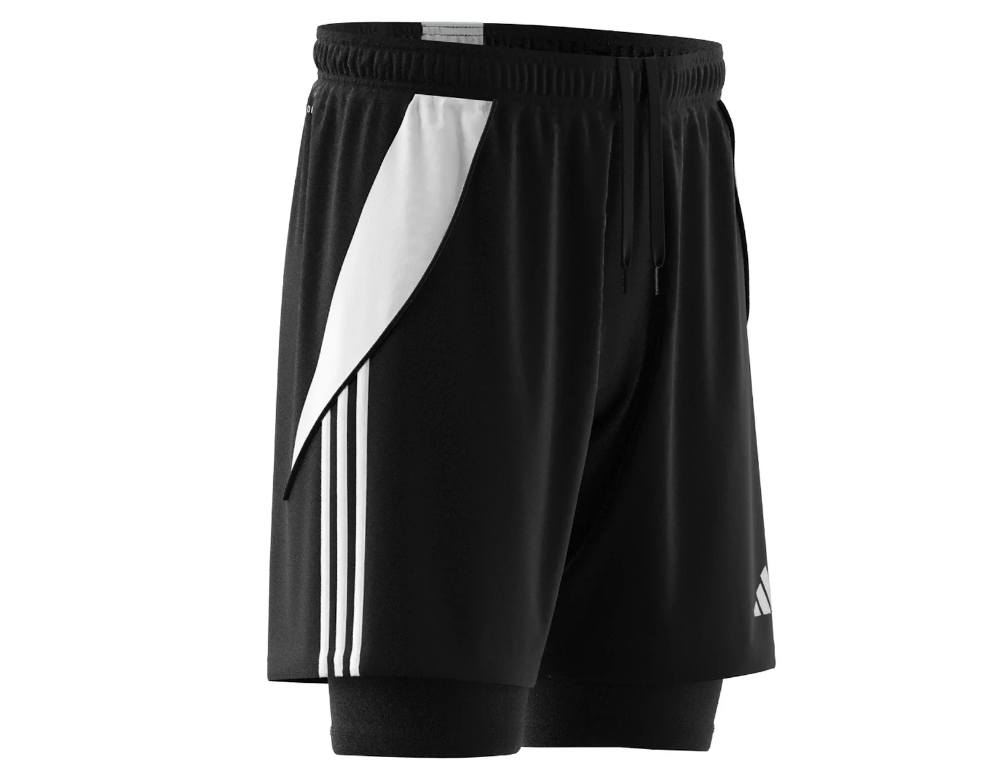 Adidas Herren Tiro 24 Shorts 2 In1 Trainingsshorts schwarz weiß XL