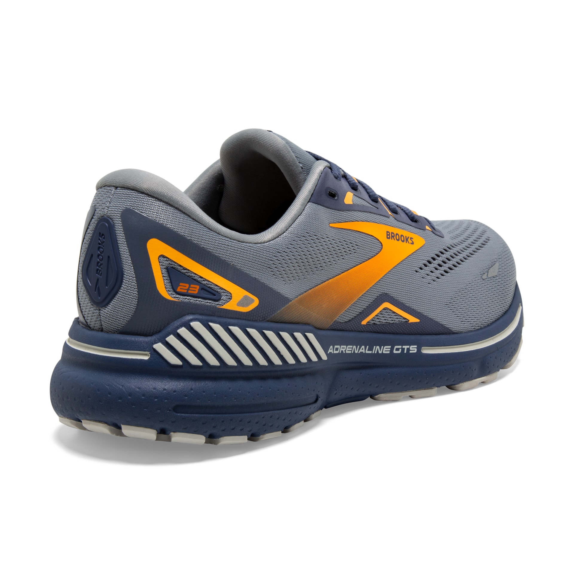 Brooks Herren Adrenaline GTS 23 Laufschuh grau-blau-orange 47.5
