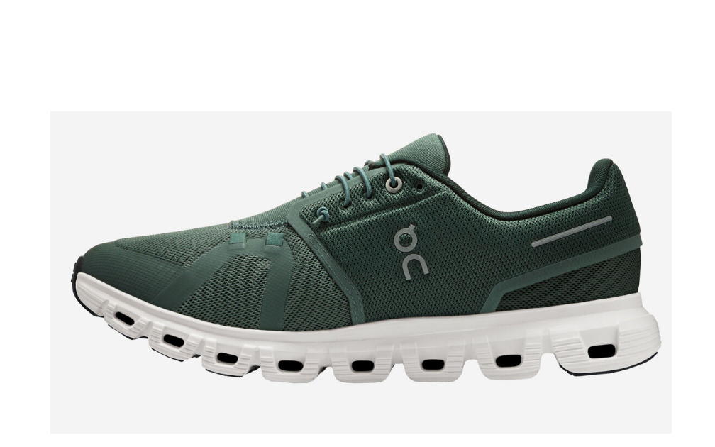ON Herren Cloud 6 Laufschuh Freizeitschuh olivegrün weiß 44 ON Herren Cloud 6 Laufschuh Freizeitschuh olivegrün weiß 44