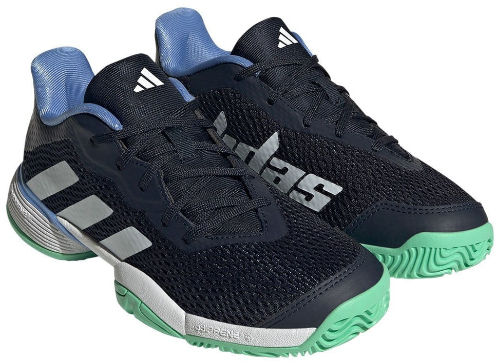 Adidas Kinder Barricade Court Tennisschuh dunkelblau-weiß-mint 38 2/3