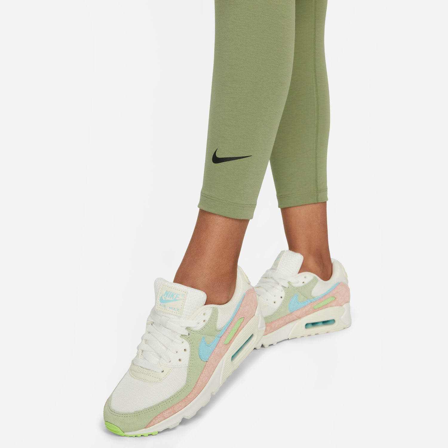 Nike Damen Classic High Waist 7/8 Tight Leggings oil green