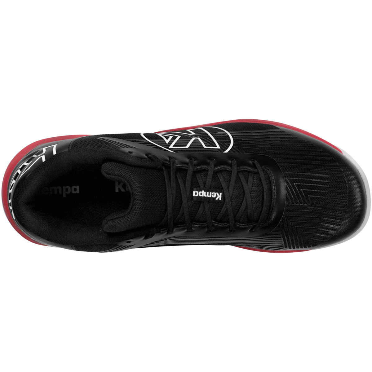 Kempa Unisex Attack Three 2.0 Handballschuh Indoorschuh schwarz-rot 46