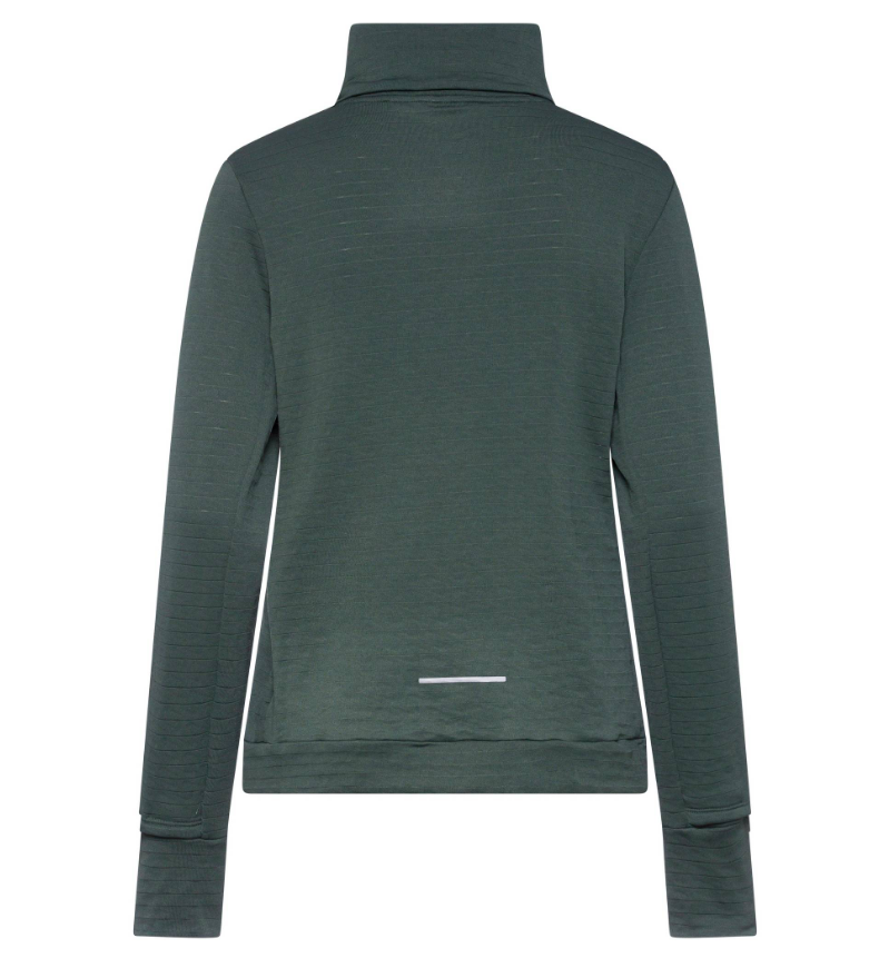 Nike Damen Therma- Fit Swift Element Langarmshirt Trainingsshirt olive- grün