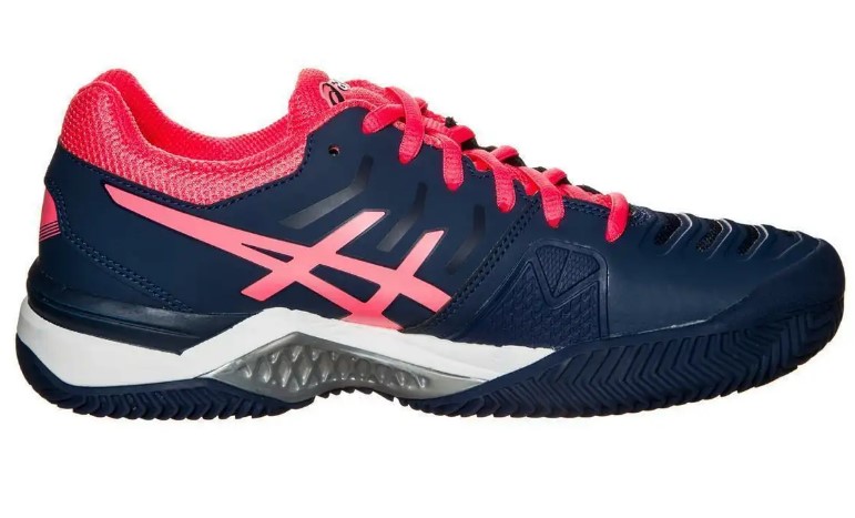 Asics Damen Gel-Challenger 11 Clay Sandplatz Tennisschuh blau-pink UK 4.5 / EUR 37.5