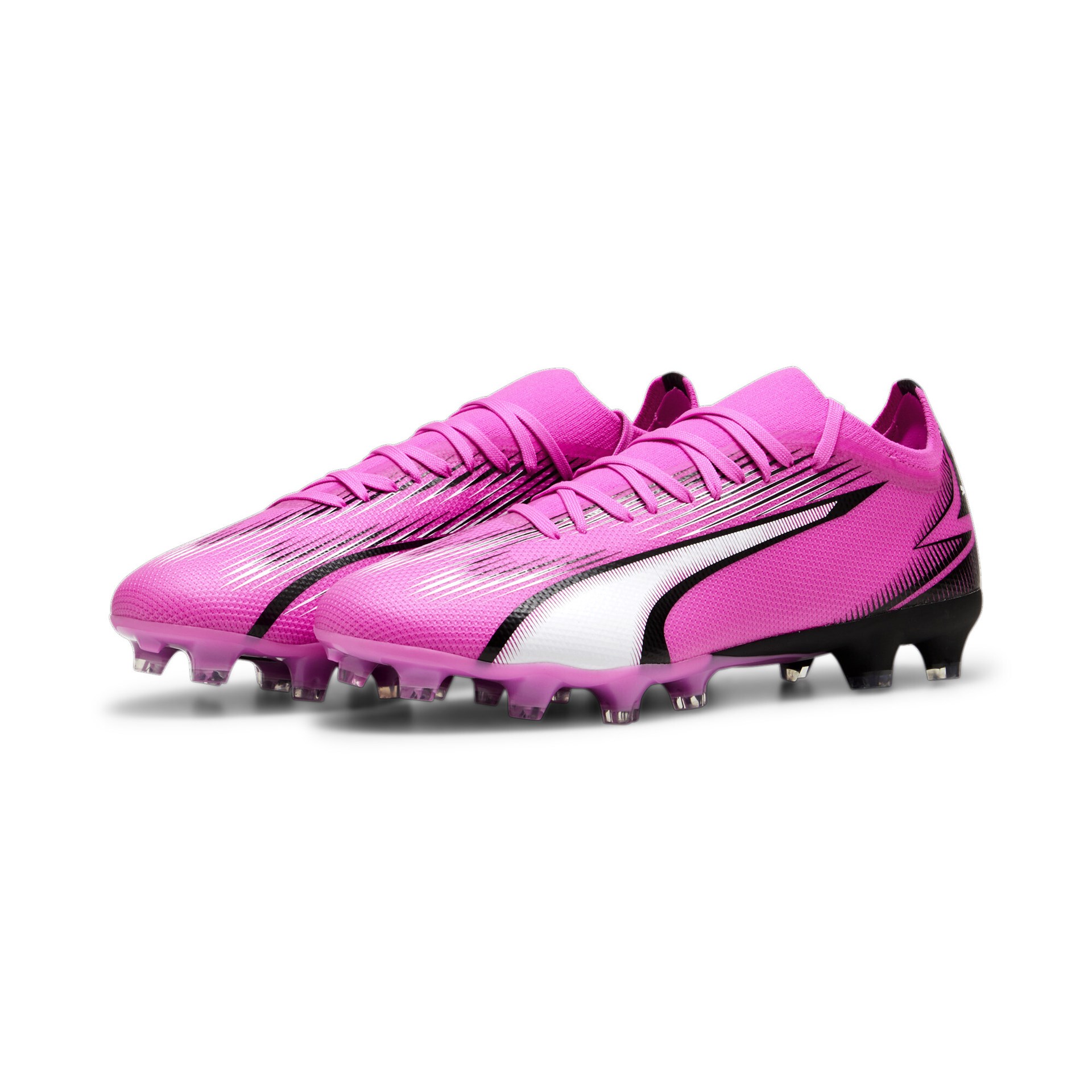 Puma Herren Ultra Match FG/AG Fußballschuh pink-weiß-schwarz