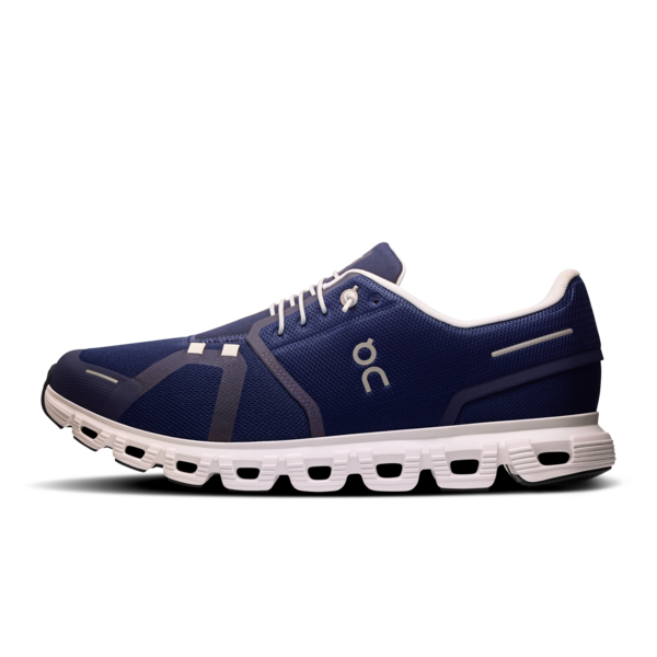ON Herren Cloud 6 Laufschuh/ Freizeitschuh dunkelblau, weiß