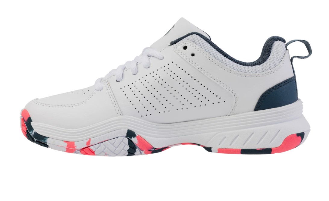 K- Swiss Kinder Court Express 2 Tennisschuh Sandplatzschuh weiß, blau, pink 39