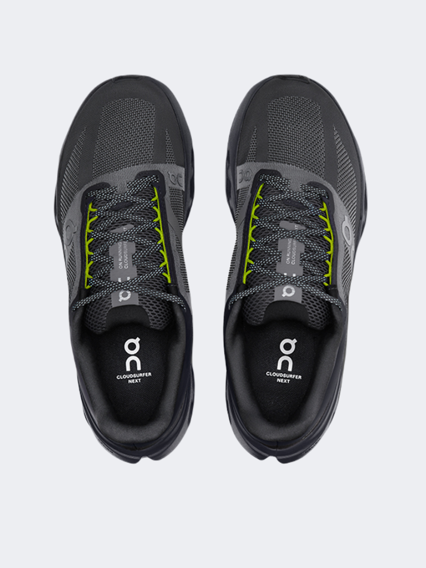 ON Herren Cloudsurfer Next Laufschuh schwarz, anthrazit, grün