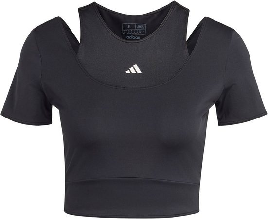 Adidas Damen High Intensity Aeroready Crop Trainingsshirt T-Shirt schwarz XL