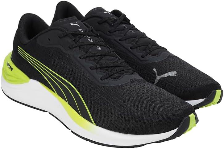 Puma Herren Electrify Nitro 3 Sneaker Laufschuh schwarz-grün-weiß