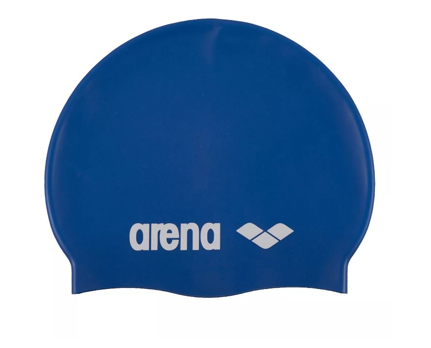 Arena Classic Silikon Badekappe JR blau-weiß