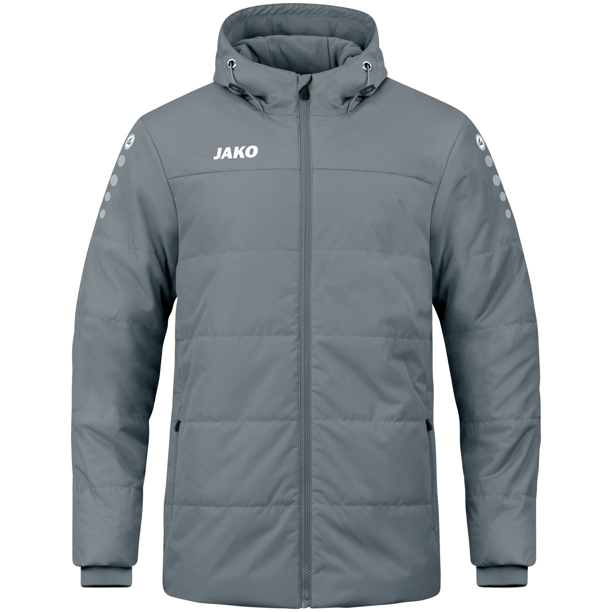 Jako Kinder Team Coachjacke Kapuzenjacke steingrau