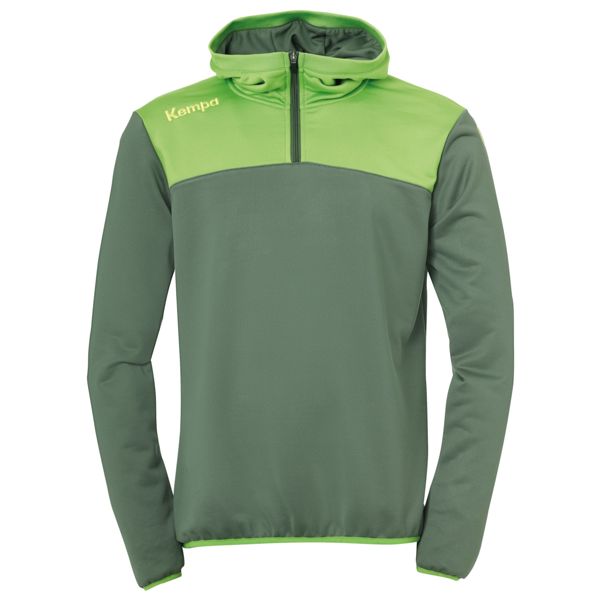 Kempa Herren Emotion 2.0 Quarter Zip Hoodie dragon-grün 4XL