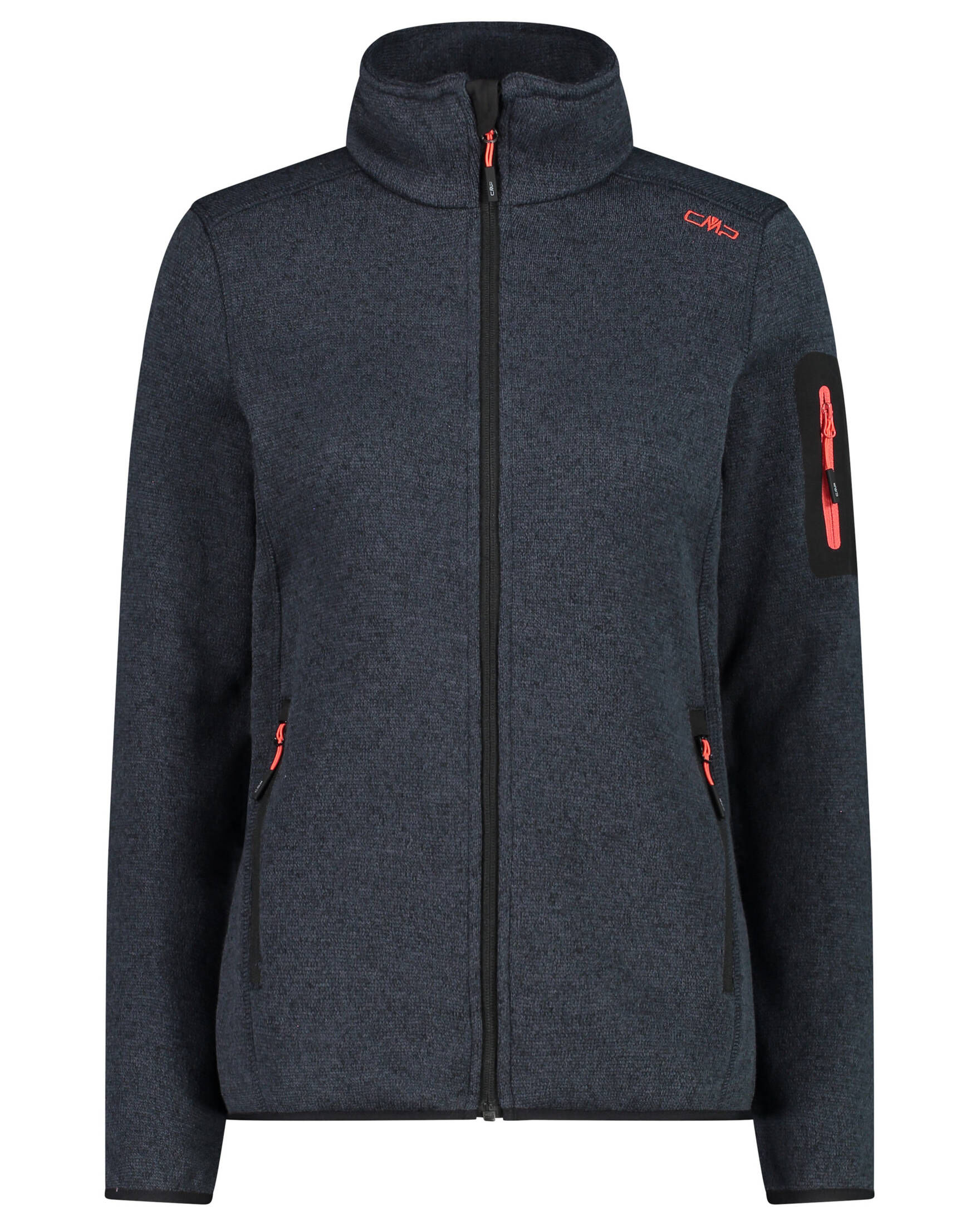 CMP Damen Knitted Melange Fleecejacke Outdoorjacke dunkeklblau 46