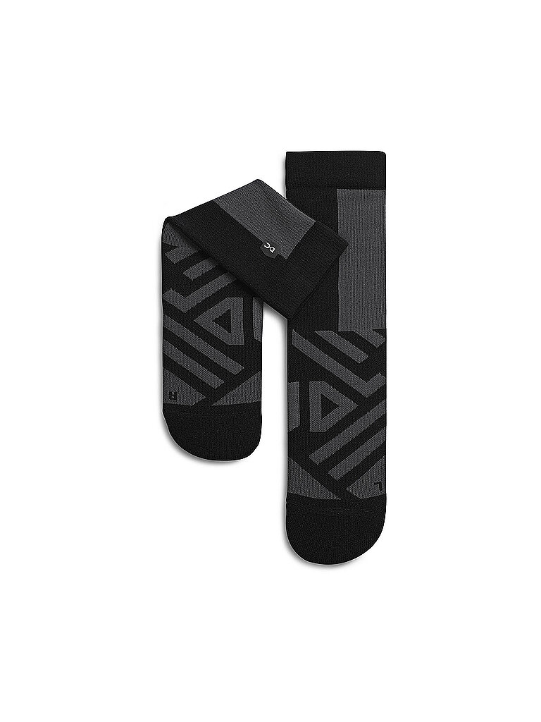 ON Damen Performance High Socken Laufsocken schwarz-grau L 42-43