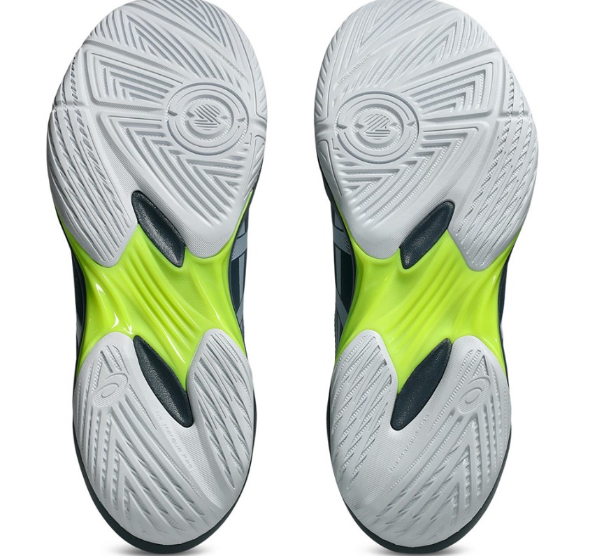 Asics Herren Gel-Rocket 12 Handballschuh/Hallenschuh grau-grün-weiß 42