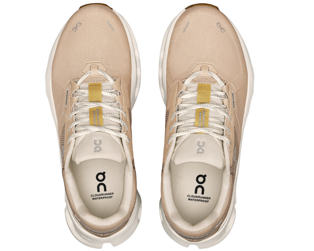 ON Damen Cloudrunner 2 Waterproof Laufschuh wasserdichter Laufschuh beige weiß 41