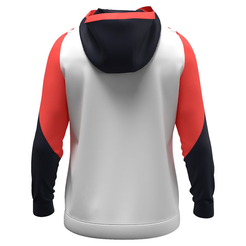 Jako Herren Dynamic Zip Hoodie Langarmtrainingsshirt weiß coral blau