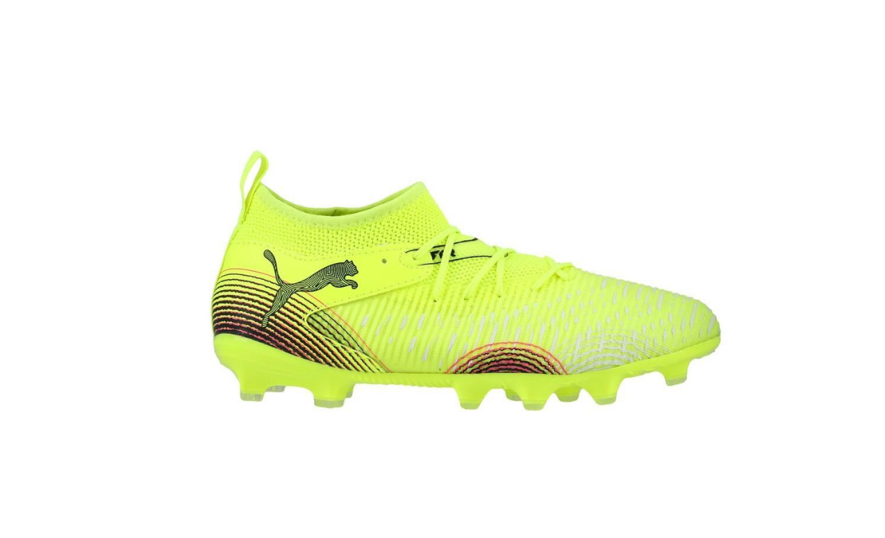 Puma Kinder Future 8 Match FG AG Fußballschuh neongelb