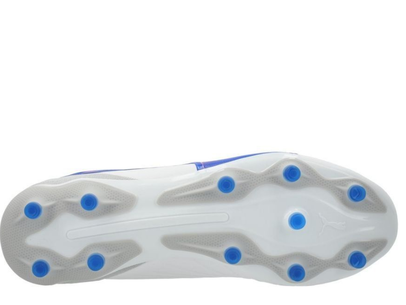 Puma Herren King Match FG/AG Fußballschuh weiß-blau