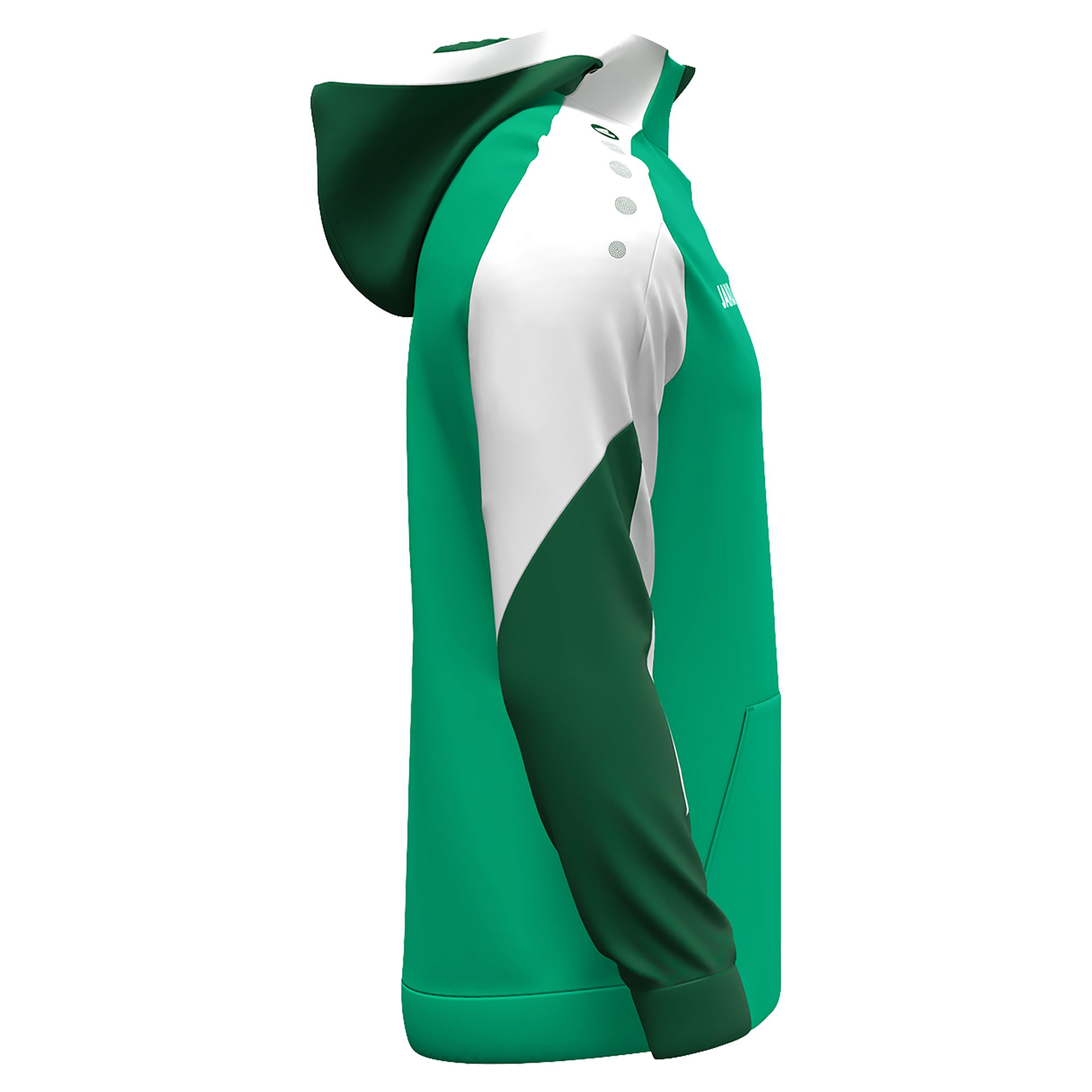 Jako Herren Dynamic Zip Hoodie Langarmtrainingsshirt grün, weiß, dunkelgrün