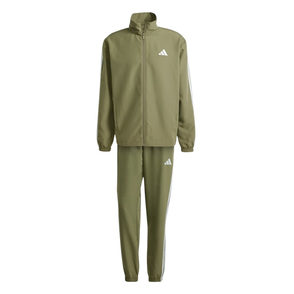 Adidas Herren 3S WV TT Trainingsanzug grün-hellgrün Adidas Herren 3S WV TT Trainingsanzug grün-hellgrün