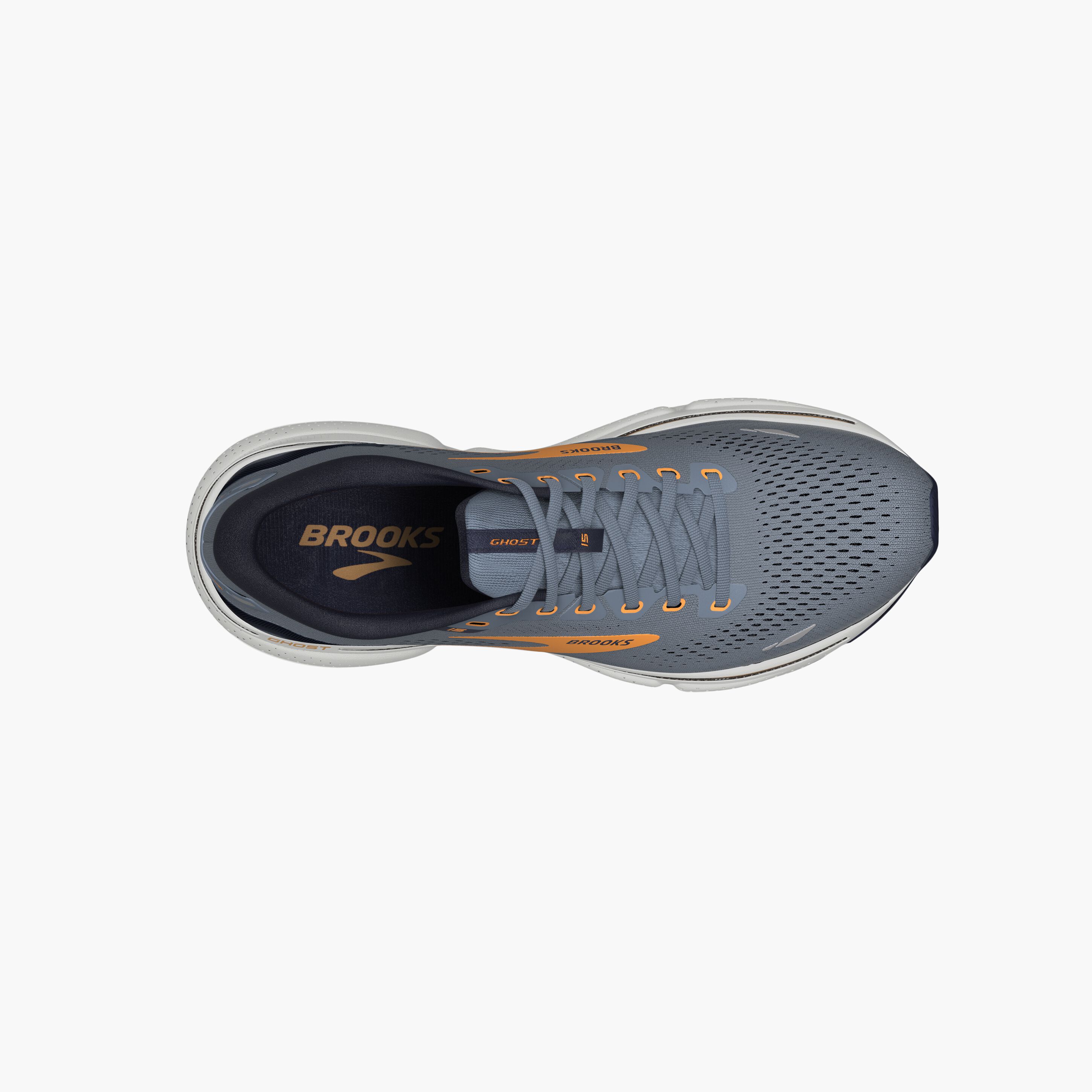 Brooks Herren Ghost 15 Laufschuh grau-orange