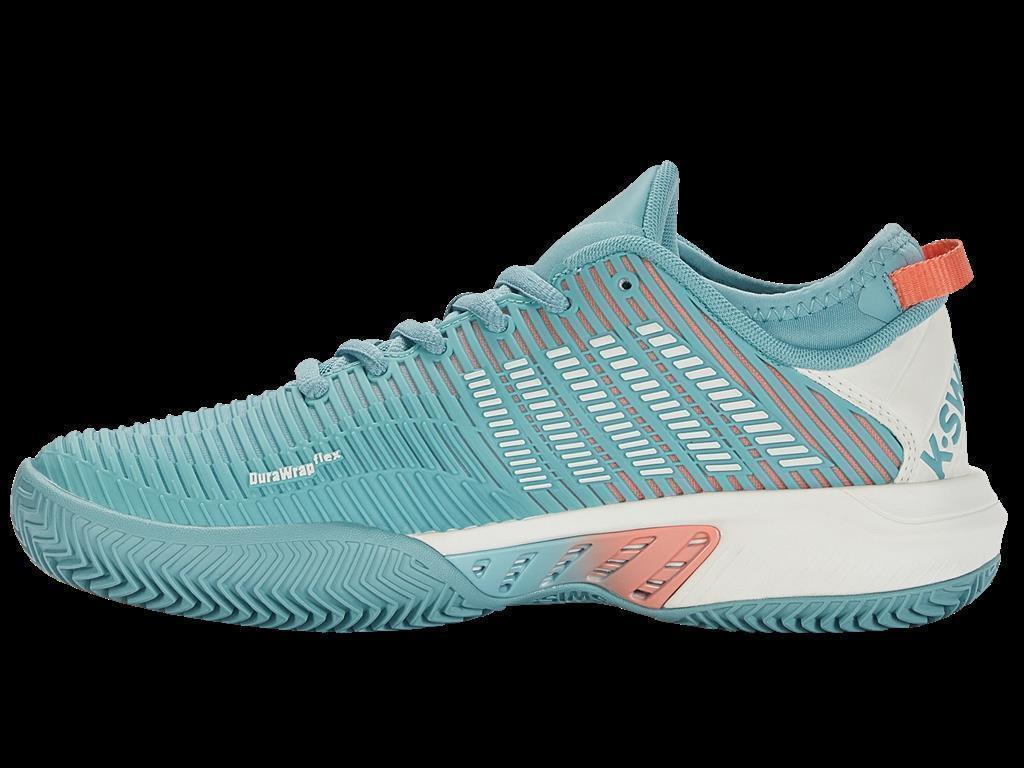 K-Swiss Damen Hypercourt Supreme HB Sandplatz Tennisschuh petrol-weiß-rosa 42