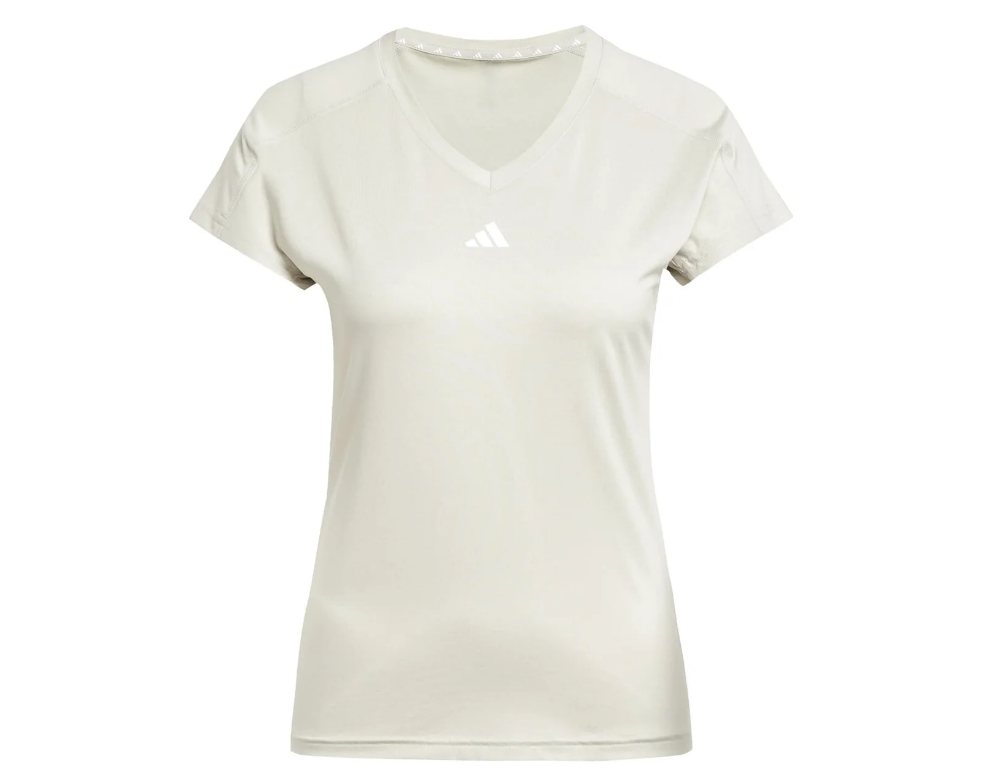 Adidas Damen Train Essentials Minimal Branding T- Shirt Trainingsshirt beige XL