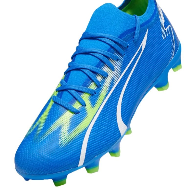 Puma Herren Ultra Match FG/AG Fußballschuh blau-weiß-grün 47