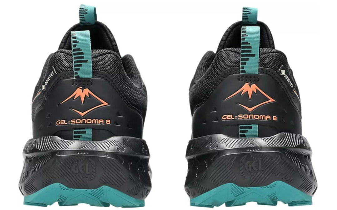 Asics Herren Gel- Sonoma 8 GTX Laufschuh Trailrunningsschuh schwarz orange petrol 46