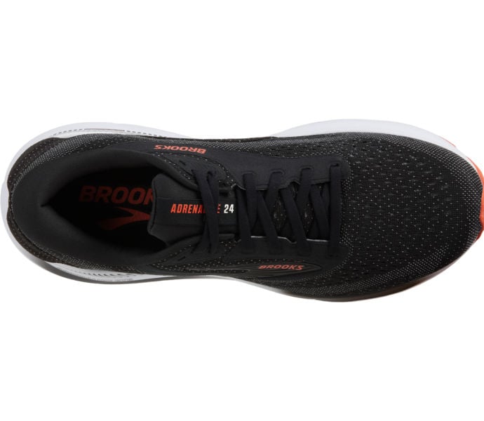 Brooks Herren Adrenaline GTS 24 Laufschuh gestützter Laufschuh schwarz, weiß, orange