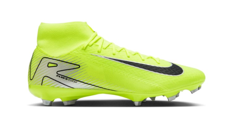 Nike Herren Zoom Superfly 10 Academy Fußballschuh gelb, silber, schwarz 45