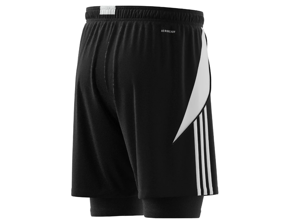 Adidas Herren Tiro 24 Shorts 2 In1 Trainingsshorts schwarz weiß XL