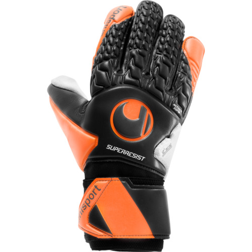 Uhlsport Super Resist HN Torwarthandschuhe schwarz-orange-weiß 9